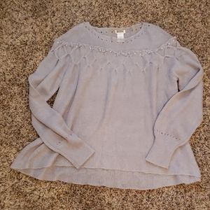 Gray Ruffle Sweater sz medium